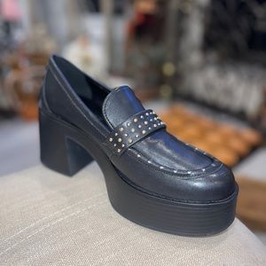 Design Concept Studio Black Platform Loafers